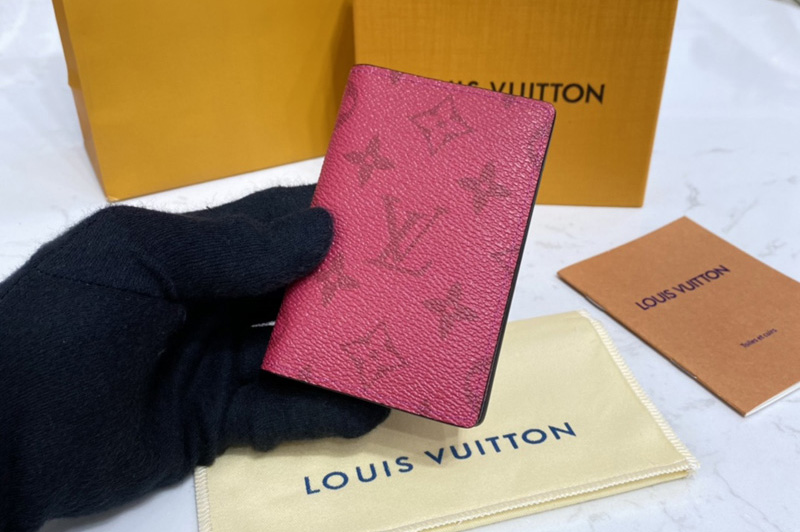 Louis Vuitton M30778 LV Pocket Organizer in Taiga leather and signature canvas