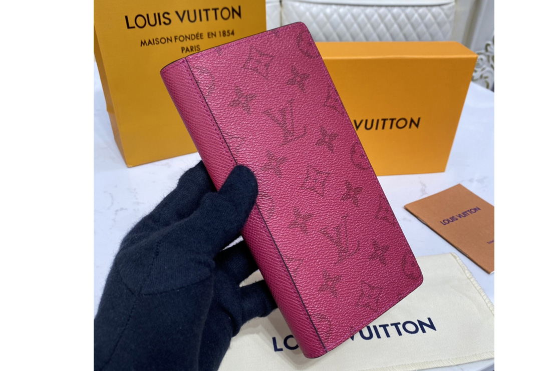 Louis Vuitton M30757 LV Brazza wallet in Red Taigarama Canvas