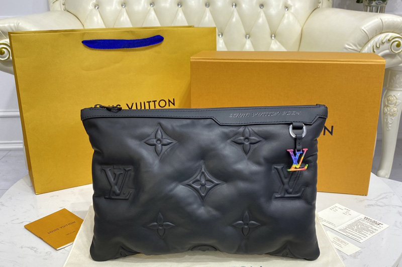 Louis Vuitton M68775 LV A4 Pouch in Black Lambskin leather
