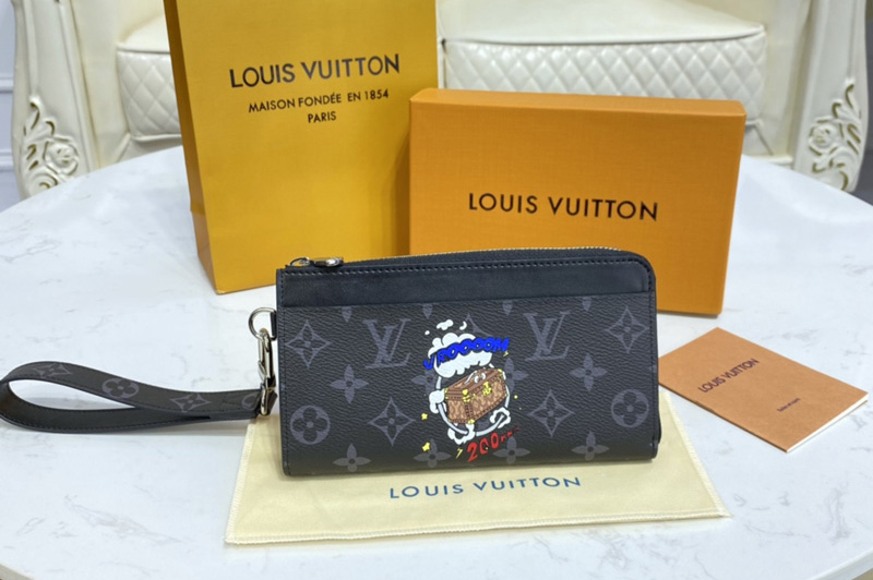 Louis Vuitton M69407 LV Zippy Dragonne Wallet in Monogram Eclipse Canvas