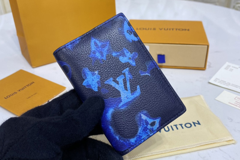 Louis Vuitton M80463 LV Pocket Organizer wallet in Ink Watercolor