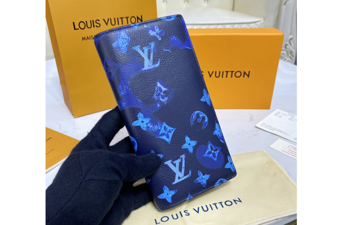 Louis Vuitton M80465 LV Brazza Wallet in Ink Watercolor