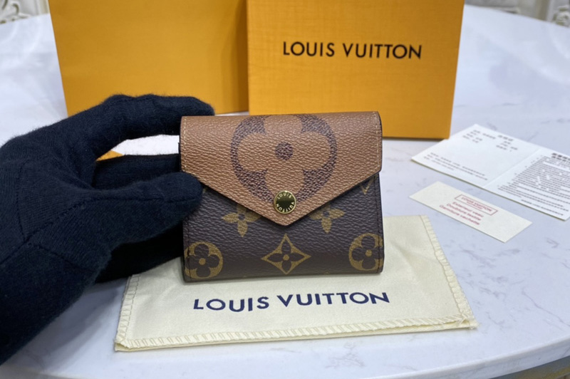 Louis Vuitton M80725 LV Zoé wallet in Monogram and Monogram Reverse coated canvas
