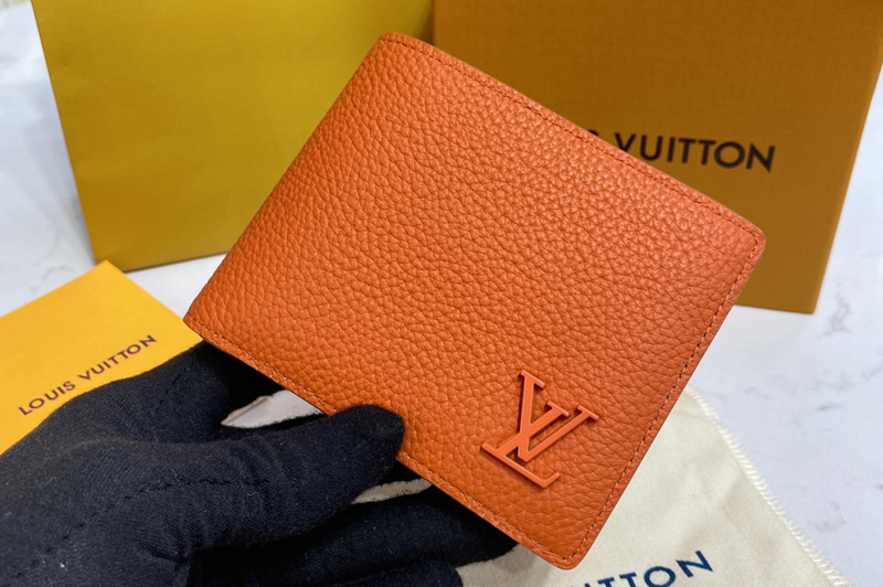 Louis Vuitton M81026 LV Multiple wallet Orange Aerogram cowhide leather