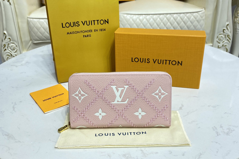 Louis Vuitton M81138 LV Zippy wallet in Pink Monogram Empreinte Leather