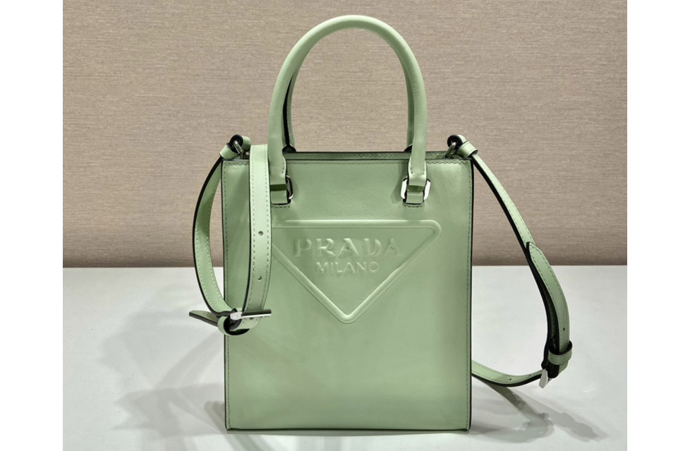 Prada 1BA333 leather bag in Green leather