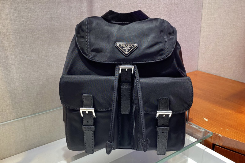Prada 1BZ677 Small Re-Nylon backpack in Black Nylon