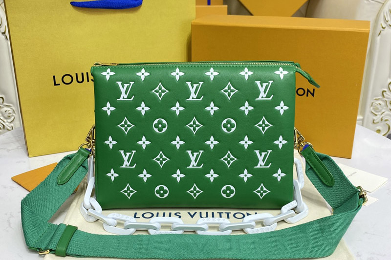 Louis Vuitton M20760 LV Coussin PM handbag in Green Monogram-embossed ...