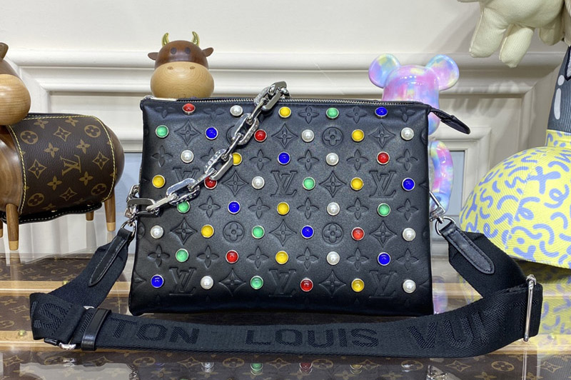 Louis Vuitton M22429 LV Coussin PM handbag in Black Leather