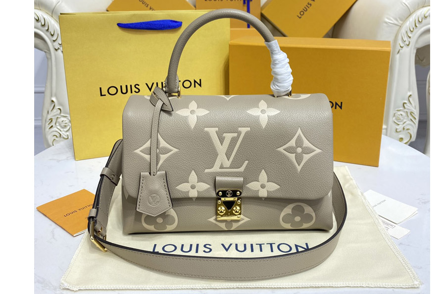 Louis Vuitton M46041 LV Madeleine MM handbag in bicolor Monogram Empreinte leather