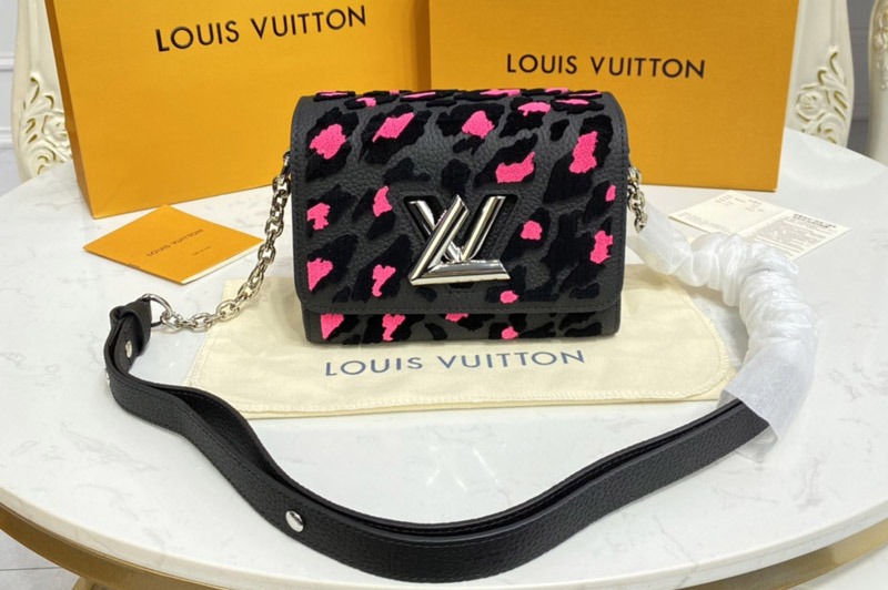 Louis Vuitton M58569 LV Twist PM Bag in Black Taurillon Leather