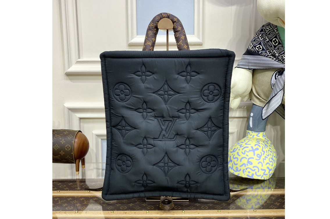 Louis Vuitton M58981 LV Pillow Backpack Bag in Black Nylon