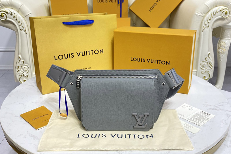 Louis Vuitton M59625 LV Aerogram Slingbag Bag in Gray Aerogram leather