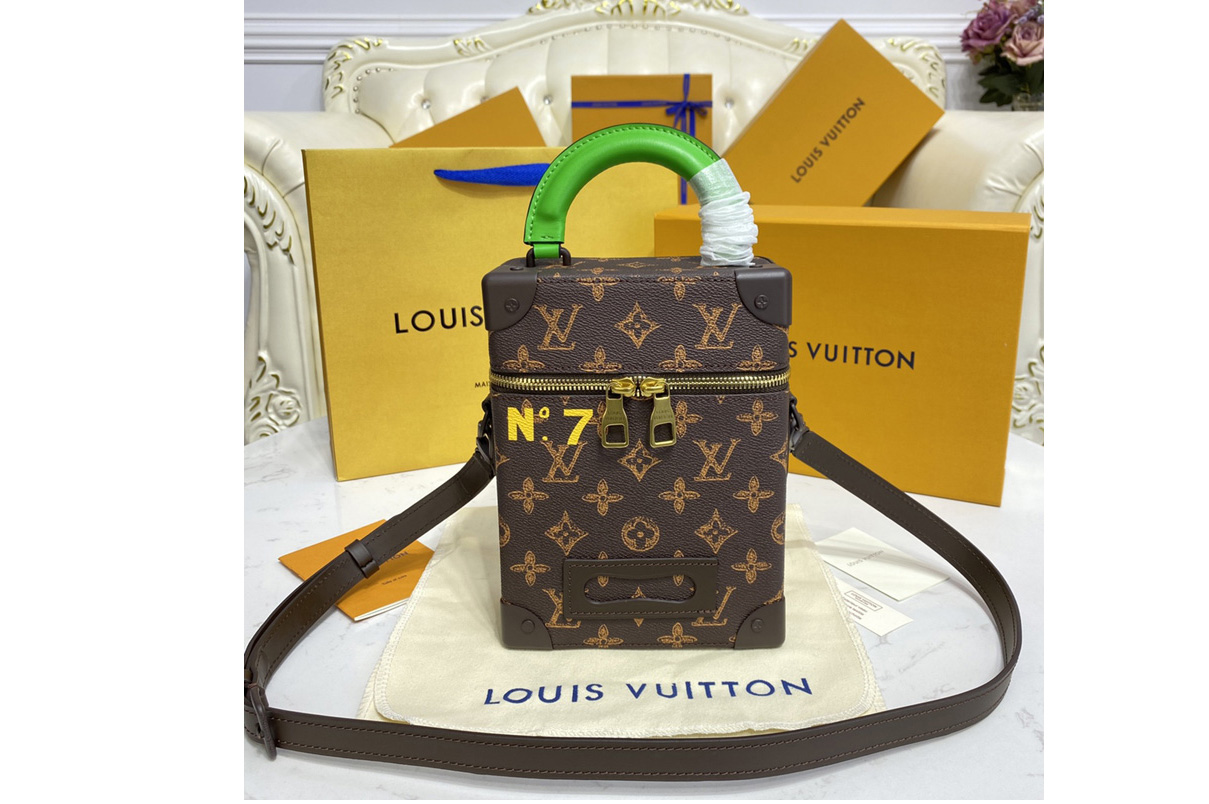 Louis Vuitton M59664 LV Vertical Box Trunk Bag on Monogram canvas