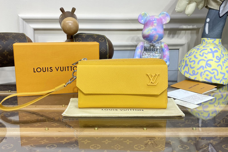 Louis Vuitton M69831 LV New Long Wallet in Yellow grained calf leather