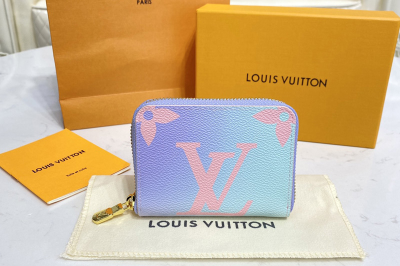 Louis Vuitton M81388 LV Zippy coin purse on Sunrise Pastel Monogram canvas