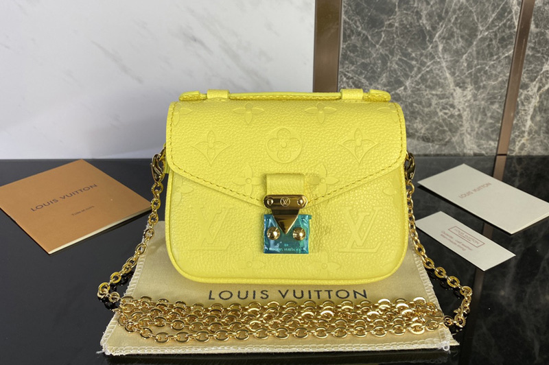 Louis Vuitton M81407 LV Micro Metis Bag on Yellow Monogram Empreinte leather