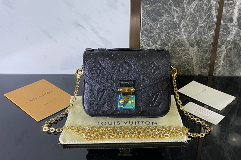 Louis Vuitton M81390 LV Micro Metis Bag on Black Monogram Empreinte leather