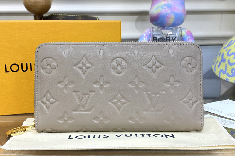Louis Vuitton M81511 LV Zippy Wallet in Brown Monogram-embossed lambskin