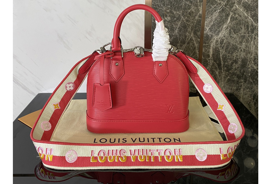 Louis Vuitton M59346 LV Alma BB Bag on Red Epi Leather