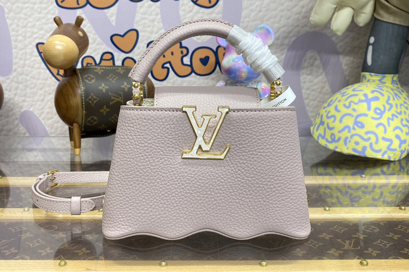 Louis Vuitton M22122 LV Capucines Capushell Mini handbag in Wisteria Taurillon leather