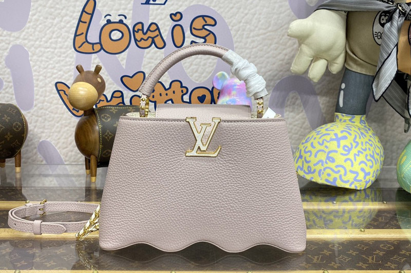 Louis Vuitton M22122 LV Capucines BB handbag in Wisteria Taurillon leather