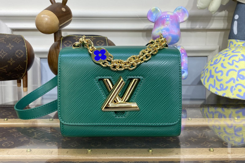 Louis Vuitton M21649 LV Twist PM handbag in Green Epi grained leather