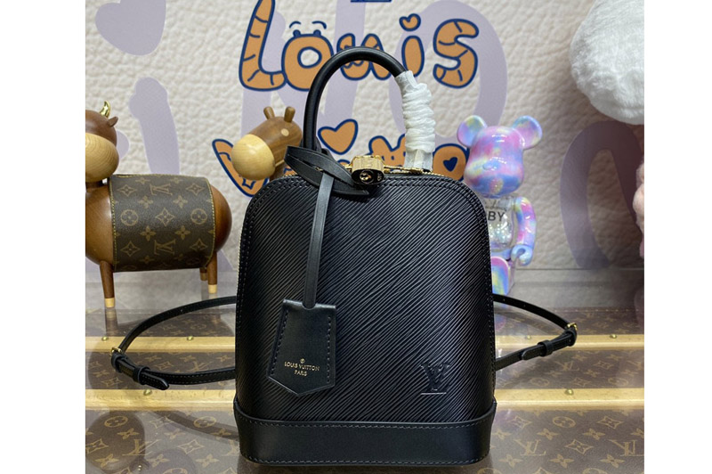 Louis Vuitton M25103 LV Alma Backpack in Black Epi grained cowhide leather