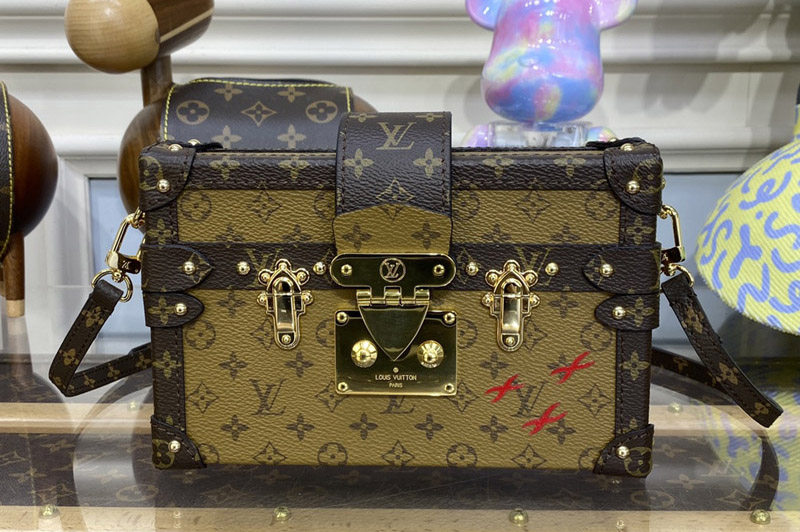 Louis Vuitton M45960 LV Petite Malle handbag in Monogram Reverse coated canvas