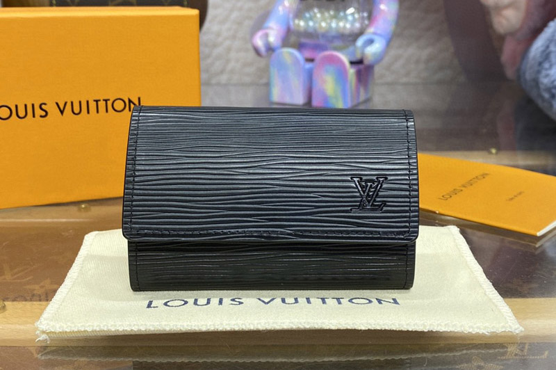 Louis Vuitton M63812 LV 6 Key Holder in Black Epi Leather