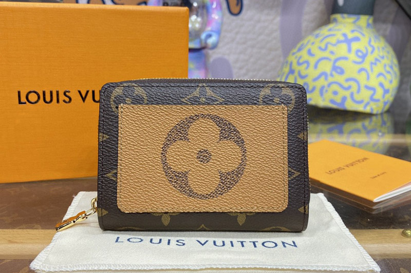 Louis Vuitton M81461 LV Lou wallet in Monogram Flower in Monogram Reverse canvas