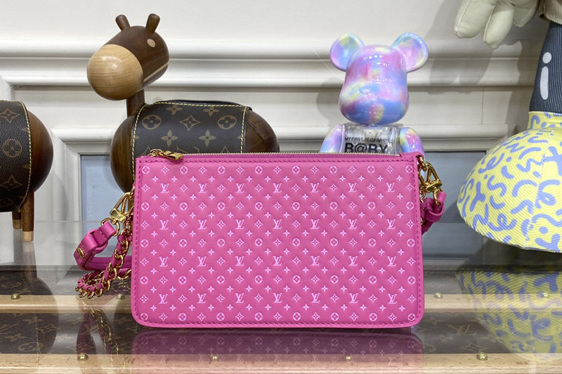 Louis Vuitton M82232 LV Lexington Pouch in Pink Monogram-embossed calf leather