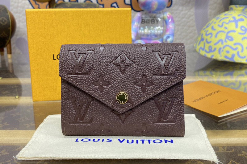 Louis Vuitton M82488 LV Victorine Wallet in Wine Red Monogram Empreinte leather