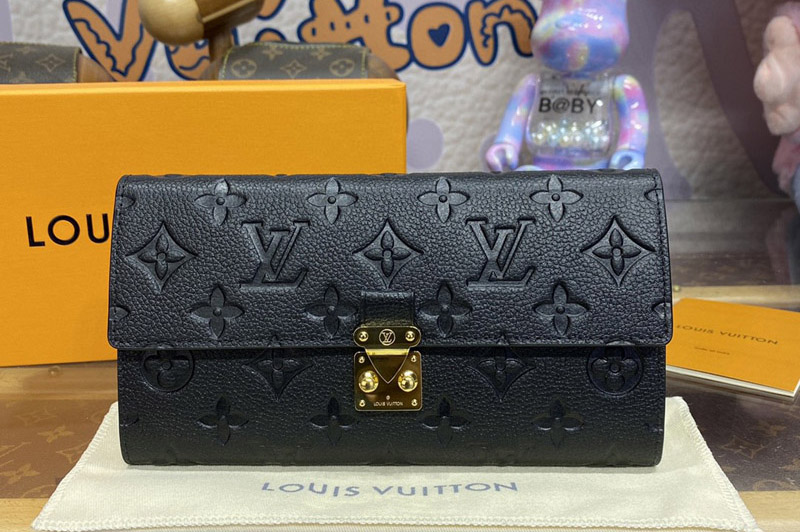 Louis Vuitton M82638 LV Sarah Wallet in Black Monogram Empreinte Leather