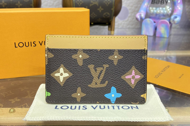 Louis Vuitton M83348 LV Card Holder in Chocolate Monogram Craggy coated canvas