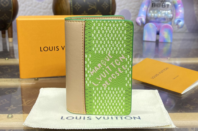 Louis Vuitton N40632 LV Pocket Organizer compact wallet in Damier Golf coated canvas