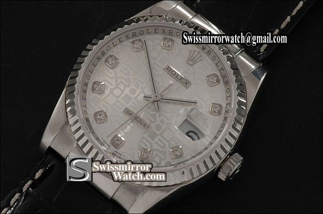 Mens Rolex Datejust LE Jubilee Silver Dial Diamond Markers Eta 2836-2 Replica Watches