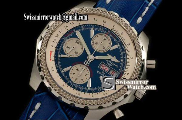 Breitling Bentley GT Brushed SS/LE Blue Asia 7750 44mm