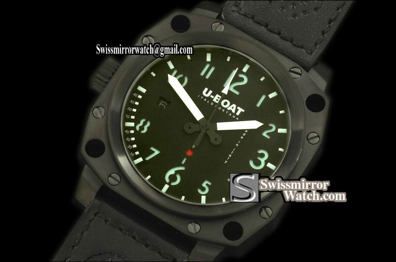 U-Boat Thousands of Feet AB PVD/LE Black/Green Asia 2824-2 Replica Watches