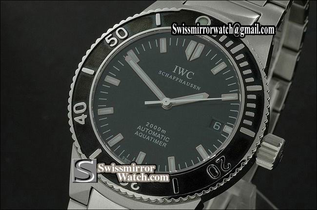 IWC GST Aquatimer SS Black Swiss Eta 2824-2 Replica Watches