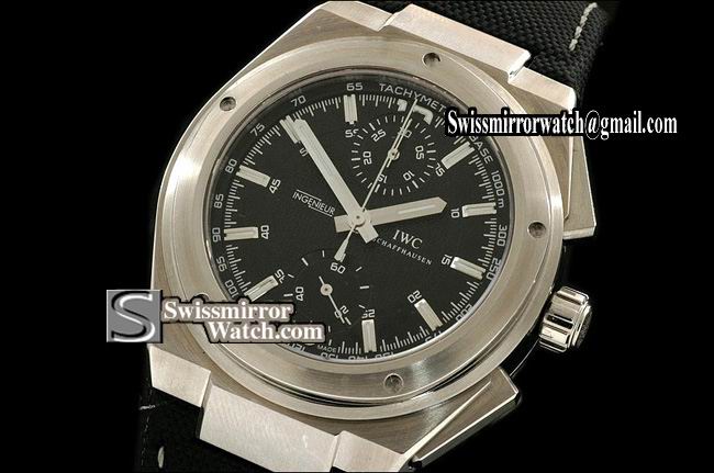IWC Ingenuier Chronograph SS black /Nylon Aisa 7750 28800bph Replica Watches