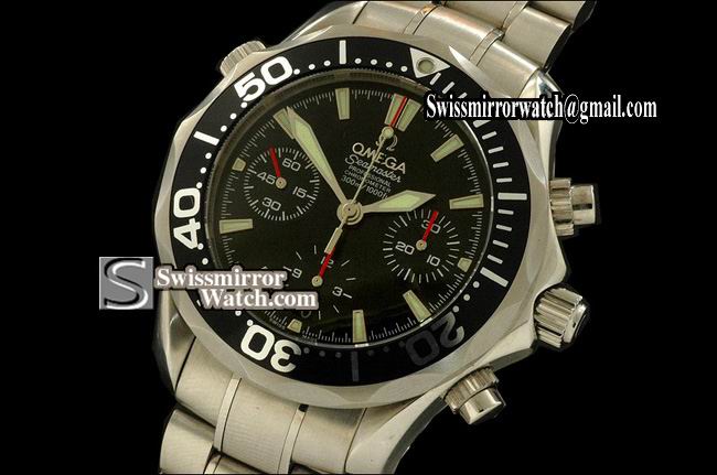 Omega Seamaster Diver's Pro Chrono 2594.52.00 SS Black A-7750 28800bph Replica Watches