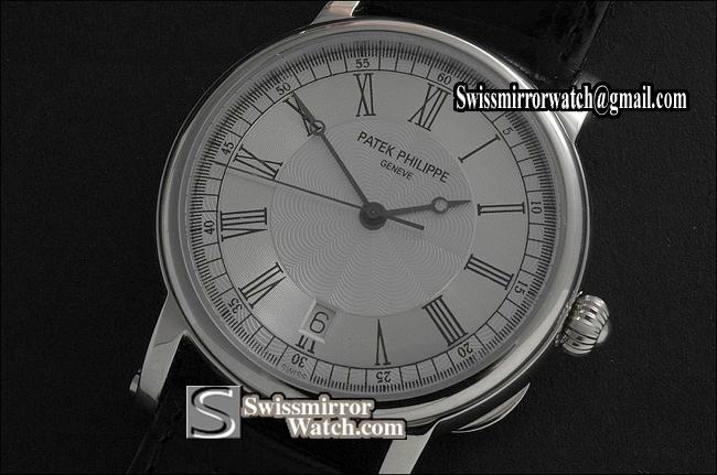 Patek philippe Calastrava 5053 WG Silver Dial Swiss Eta 2824-2 Replica Watches