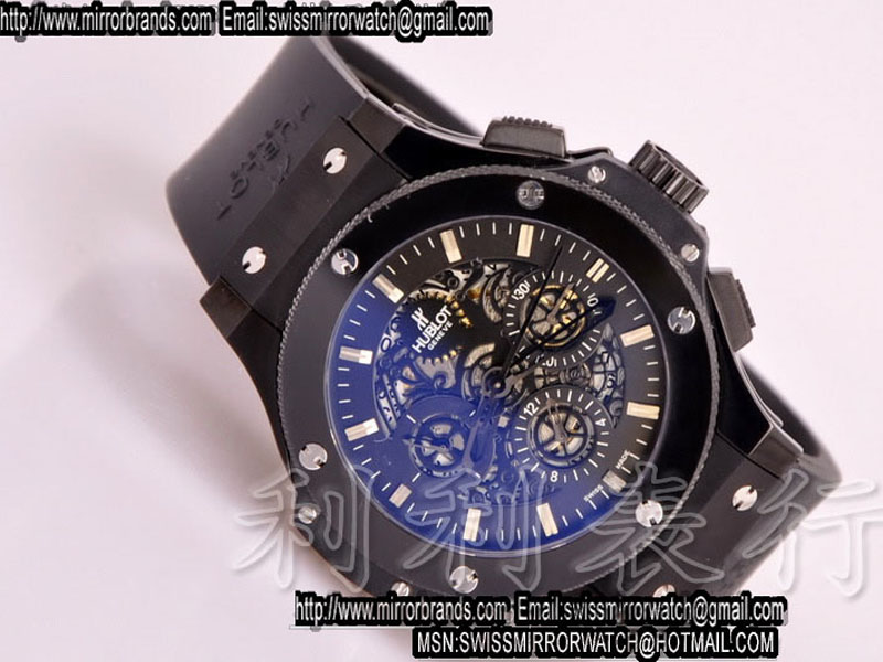 Luxury Hublot Aero Bang Ceramic Bezel Asian 7750 movement Replica Watches