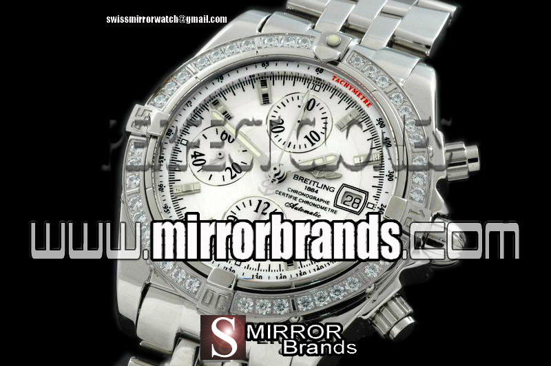 Luxury Breitling Chronomat Evo SS White Sticks A-7750 28800