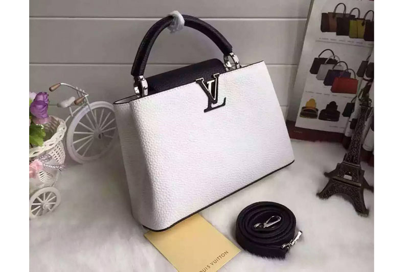 Louis Vuitton Cobalt Capucines BB Bag M94517 White