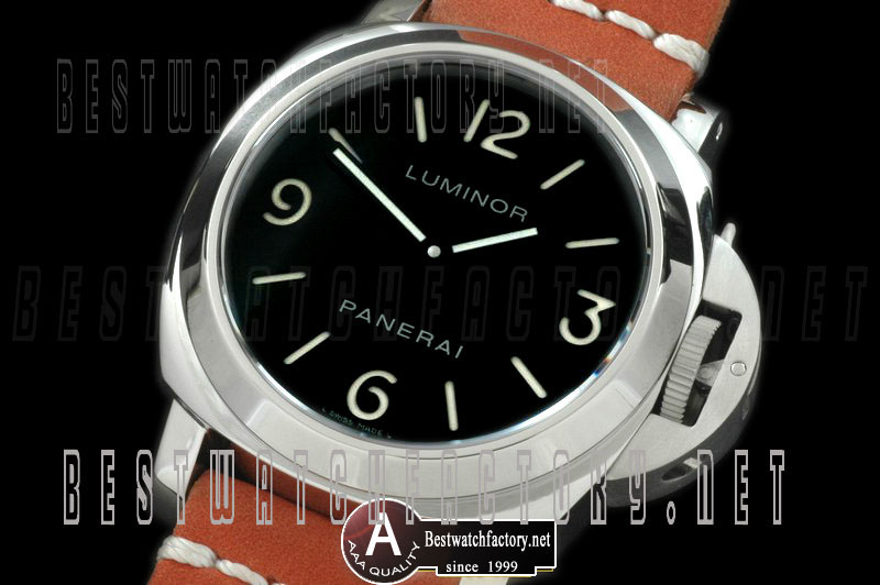 Luxury Panerai Luminor Base 44MM Pam 112L SS/Leather Black Asian 6497