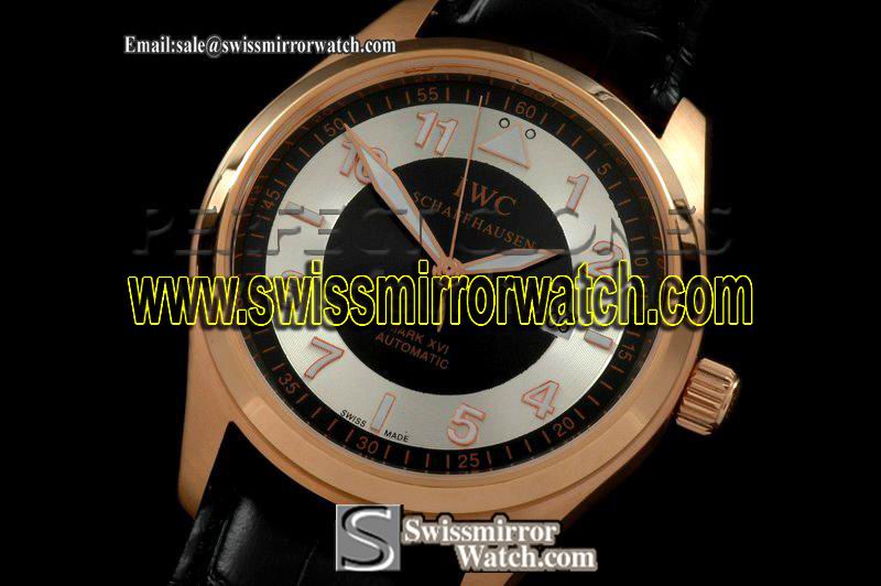 IWC Mark XVI RG/LE Silver-Black Swiss Eta 2824-2 Replica Watches