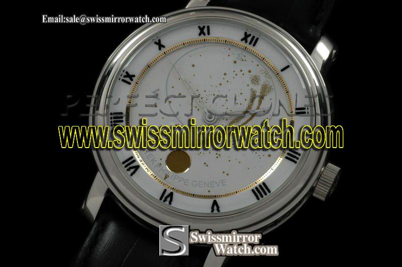 Patek philippe Skymoon Automatic SS/LE White Asian 2813 21J Replica Watches