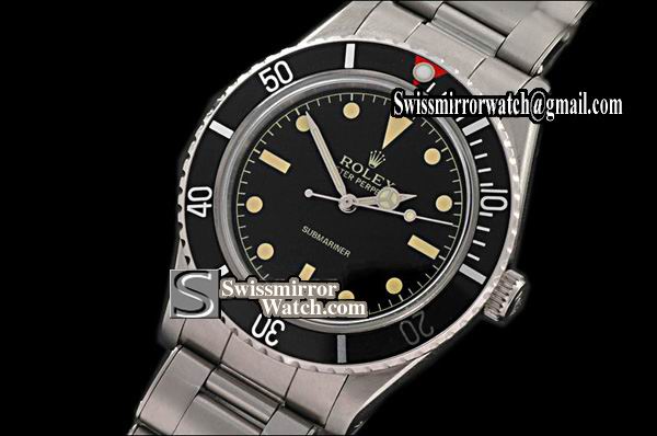 Rolex Submariner 50s Vintage Model 6536 SS Black Swiss Eta 2836-